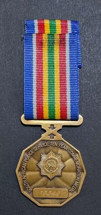 South African Police Service Ten Year Commemoration Medal