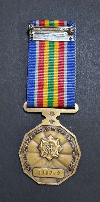 South African Police Service Ten Year Commemoration Medal