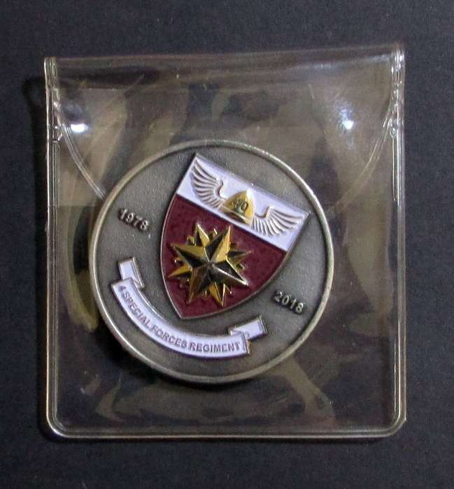 SA Army Special Forces (Recce) - 4 Special Forces Regiment 40 Year Numbered Challenge Coin