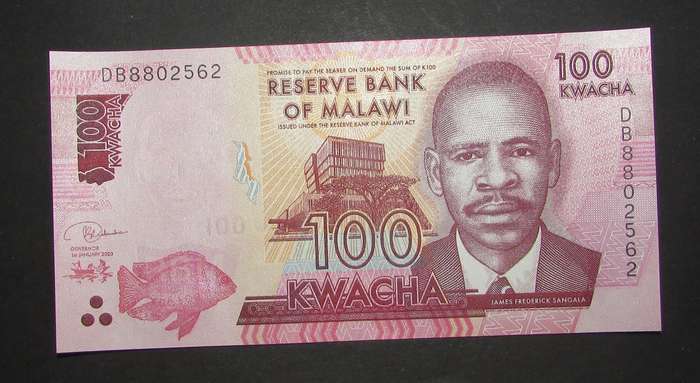 Reserve Bank of Malawi - 100 Kwacha Notes in Sequence and UNC - Bid Per Note