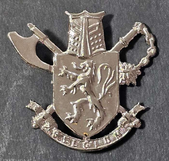 BELGIUM 3rd Para-Commando Battalion Parachutist Beret Badge - Silver for Enlisted