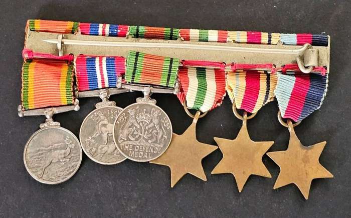 World War Two Miniature Group of 6