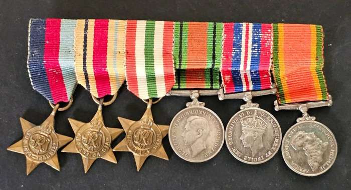 World War Two Miniature Group of 6