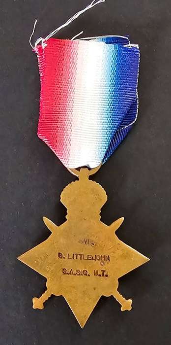 Full Size World War One 1914/18 Star: B.Littlejohn S.A.S.C M.T