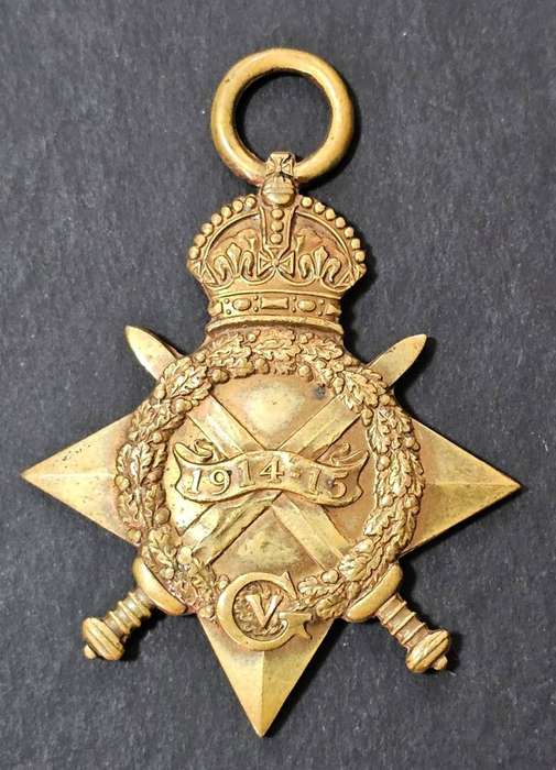 Full Size World War One 1914/18 Star: PTE E.J Sly 7th Infantry