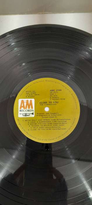 The Carpenters - Close to You (vinyl)