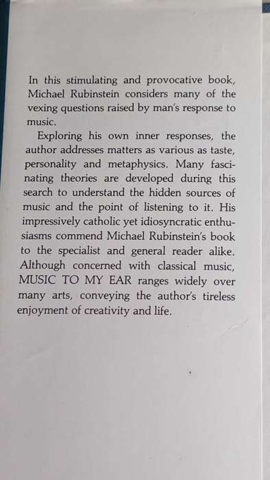 Music to my ear by Michael Rubinstein