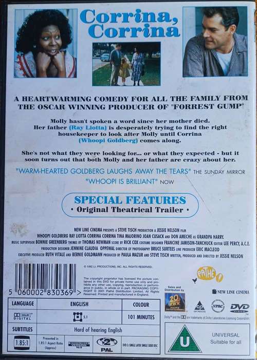 Corrina, Corrina dvd
