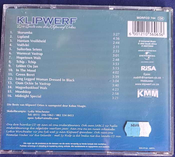 Klipwerf - Die beste van die Klipwerf Orkes cd