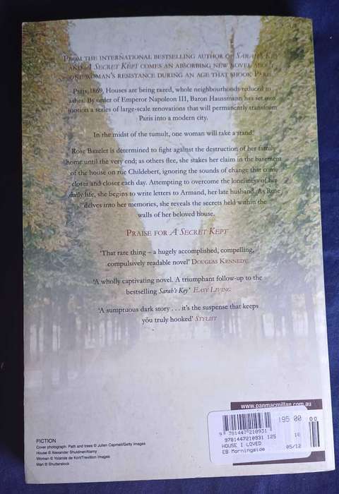 The house I loved by Tatiana De Rosnay
