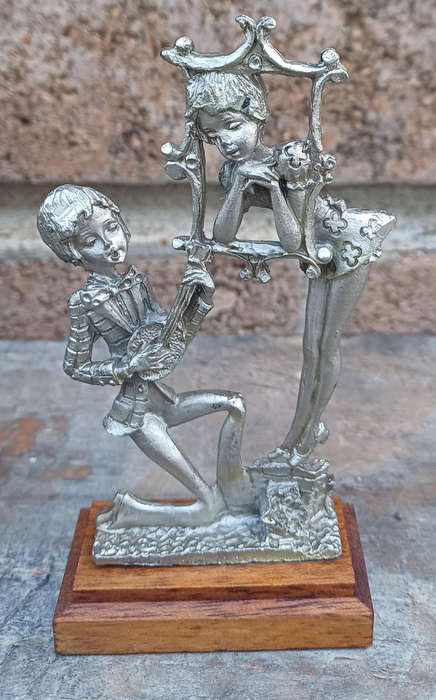 Vintage pewter figurine