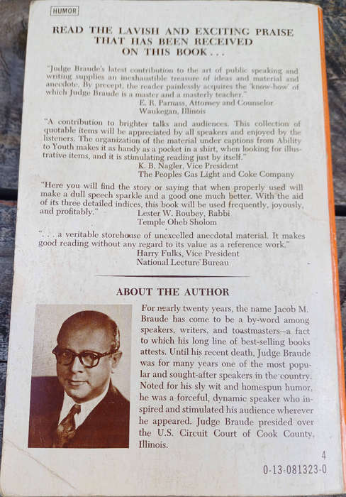 Braude's handbook of stories for Toastmasters and speakers