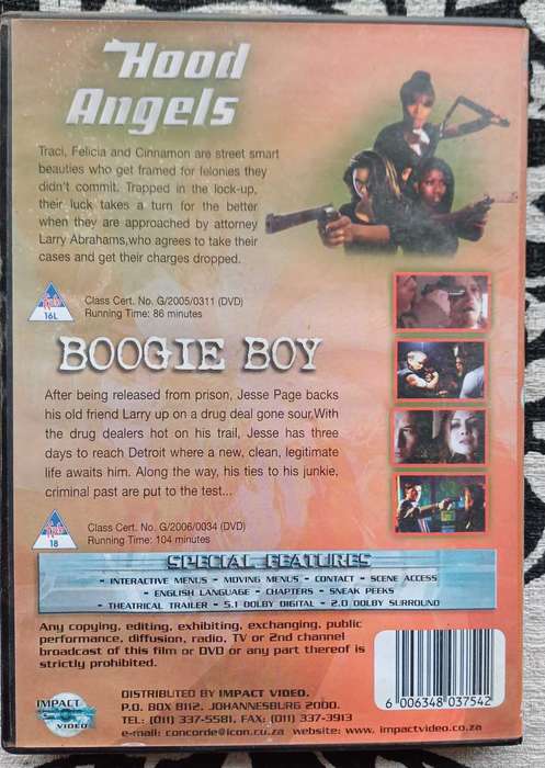Double feature: Hood angels/Boogie boy dvd