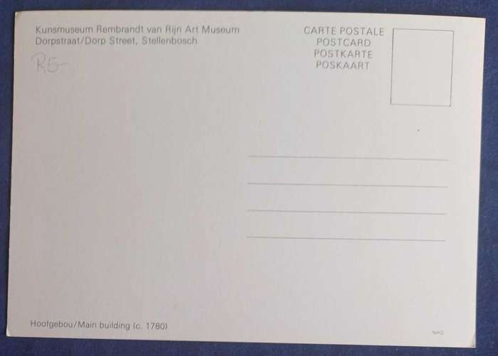 Kunsmuseum Rembrandt van Rijn postcard