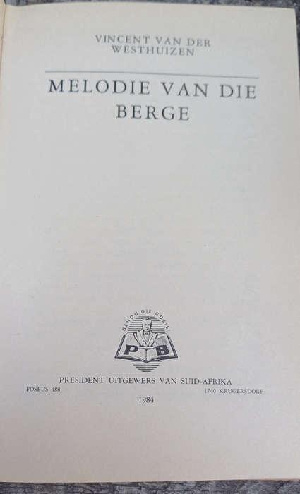 Melodie van die berge deur Vincent van der Westhuizen