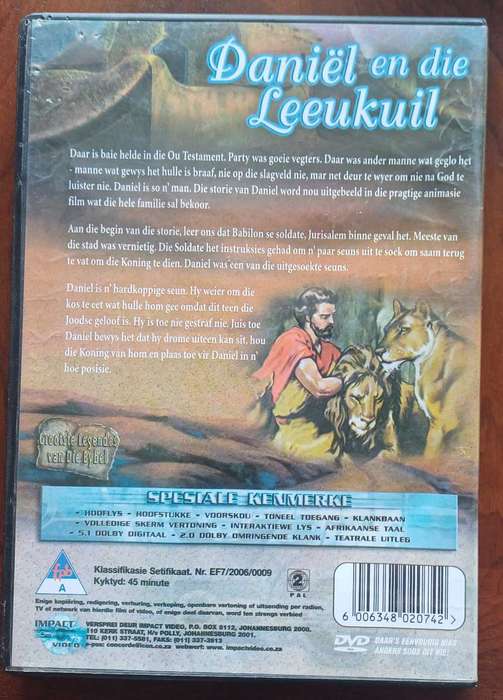 Daniel en die leeukuil dvd