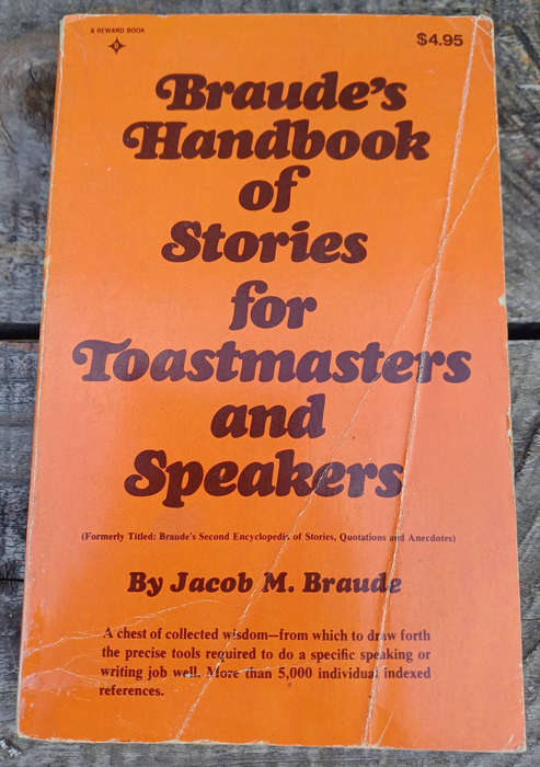 Braude's handbook of stories for Toastmasters and speakers