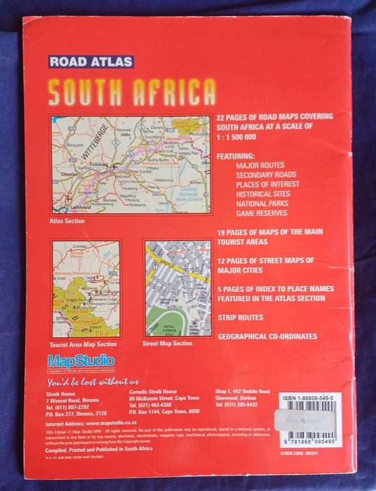 Road atlas South Africa