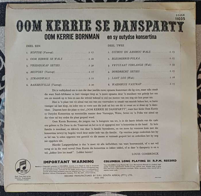 Oom Kerrie se dansparty LP
