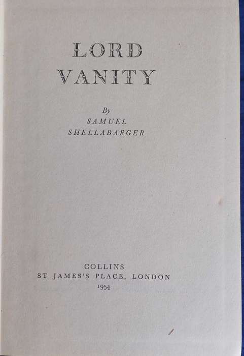 Lord vanity by Samuel Shellabarger