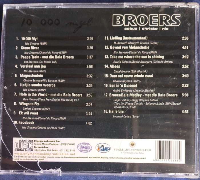 Broers - 10 000 myl cd