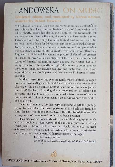 Landowska on music
