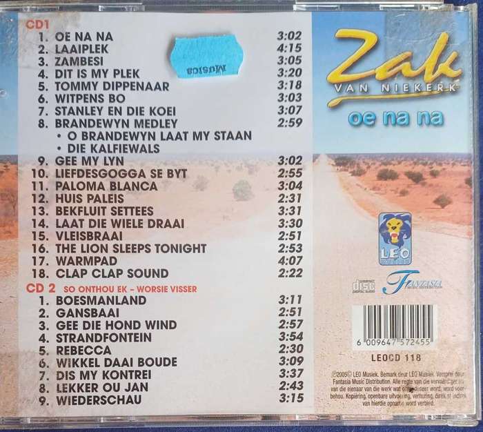 Zak van Niekerk - Oe na na 2cd