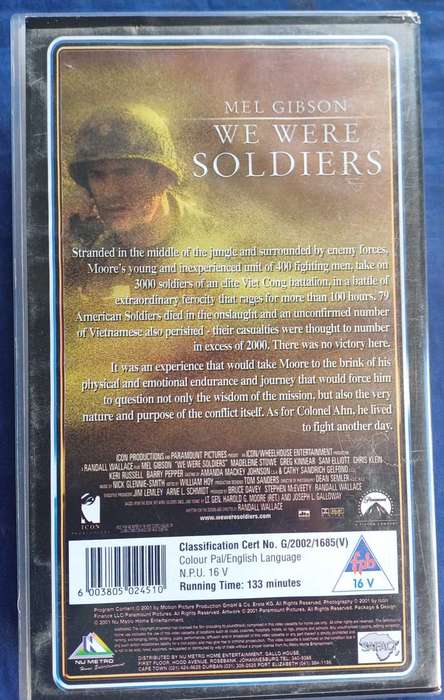 We were soldiers vhs