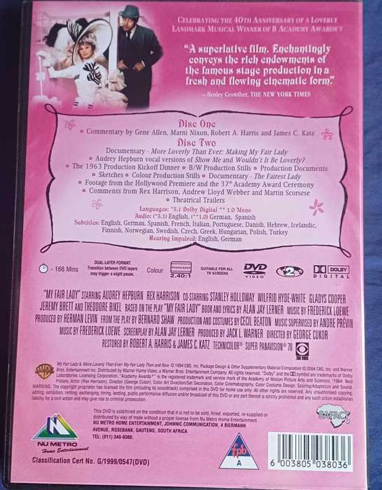 My fair lady two-disc special edition dvd