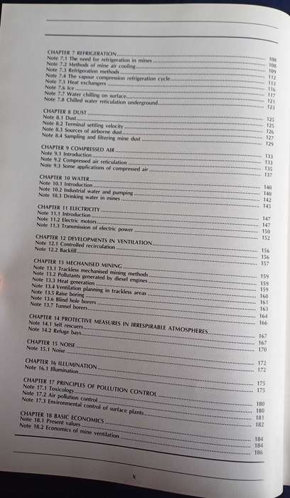 Le Roux's notes on mine environmental control