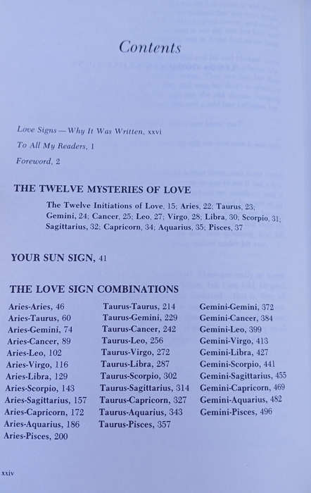Linda Goodman's love signs