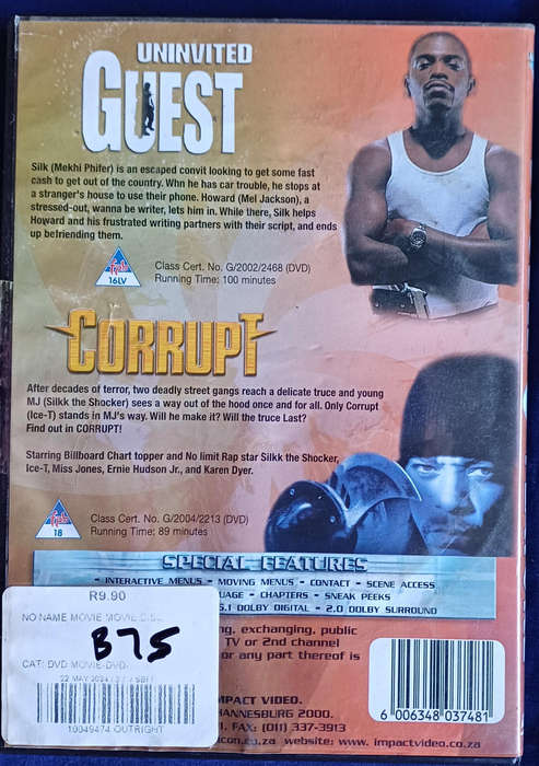 Double feature: Uninvited guest/Corrupt dvd
