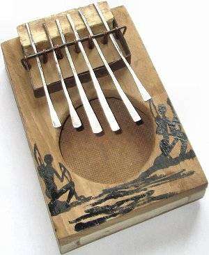 Mbira - 6 levers with resonance box - rectangular