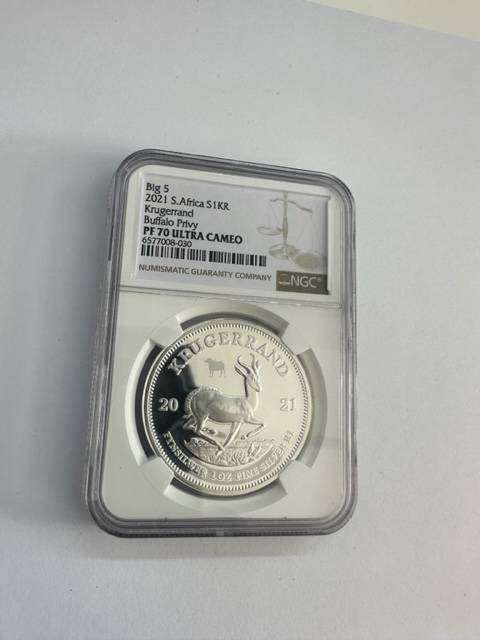 2021 SILVER KRUGERRAND 1oz NGC PF70 BUFFALO PRIVY SERIES 1