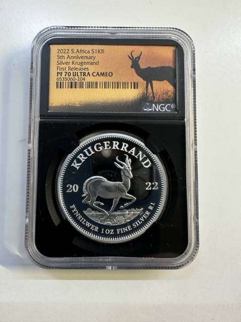 2022 SILVER KRUGERRAND 1oz NGC PF70 FIRST RELEASES