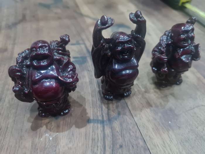 3 x Budha Sculptures,  vintage and highly collectable