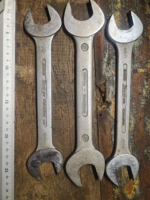 3 x CHROME VANADIUM SPANNERS