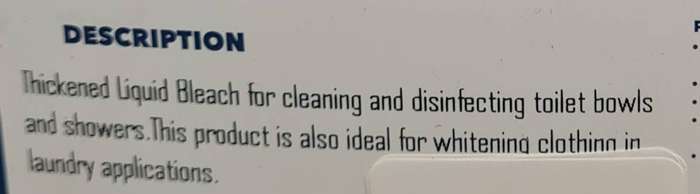 CHLORCLEAN  Thick Bleach 5 litre