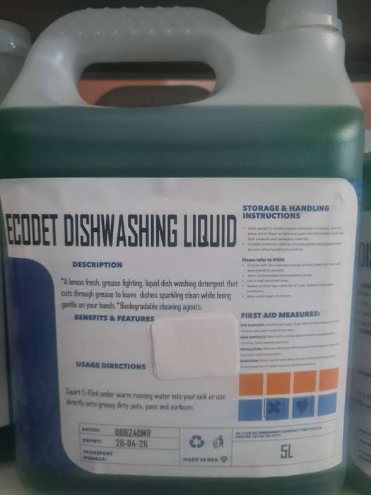 Ecodet Dishwashing Liquid 5 litre (Quality)
