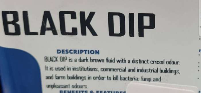 5 litre Black Dip (Jeyes Fluid)
