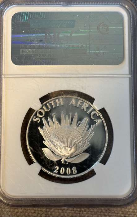 2008 SOUTH AFRICAN S1R MAHATMA GANDHI ONE RAND COIN