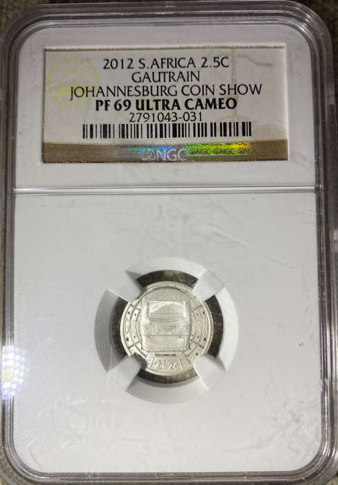 2012 SOUTH AFRICA 2.5c GAUTRAIN JHB COIN SHOW