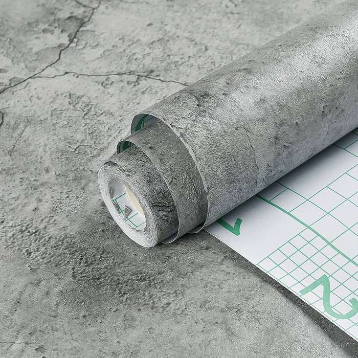 wallskin (Concrete Style) Self-Adhesive PVC 3D Wallpaper x 2 Rolls (12sqm)