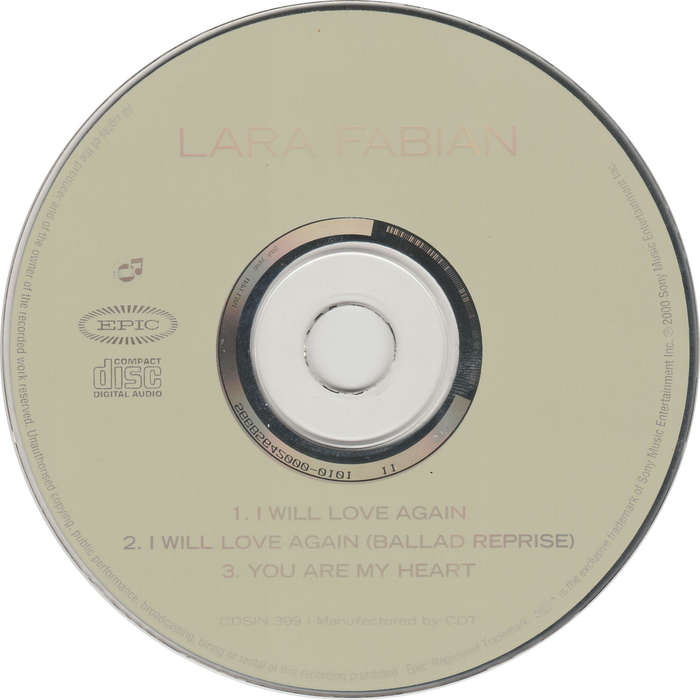 LARA FABIAN - I Will Love Again - South African CD - CDSIN399