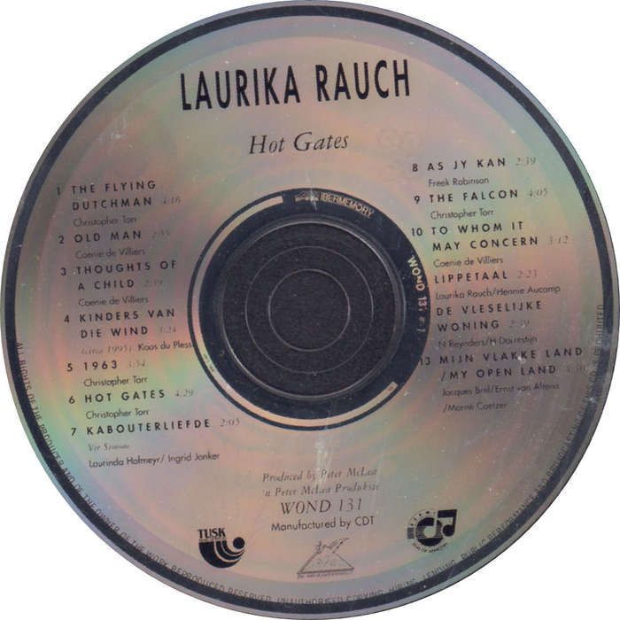 LAURIKA RAUCH - Hot Gates - South African CD - WOND131