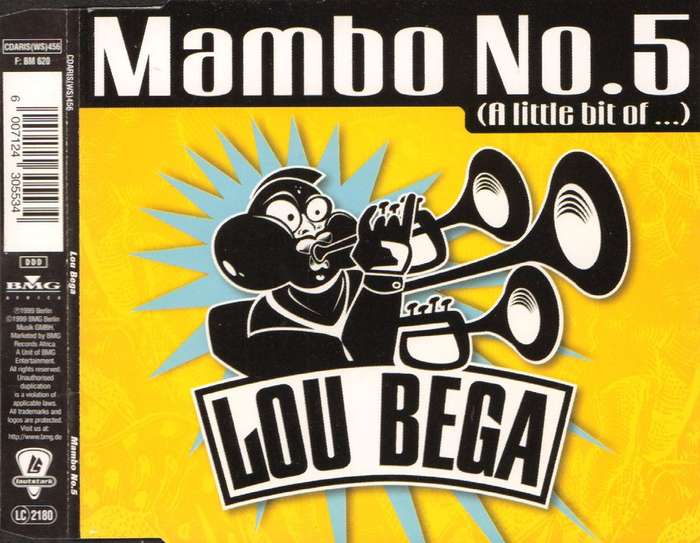 LOU BEGA - Mambo No.5 (A Little Bit Of ...) - South African CD - CDARIS(WS)456
