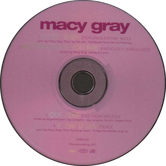 MACY GRAY Ft Erykah Badu - Sweet Baby - South African CD Single - CDSIN502