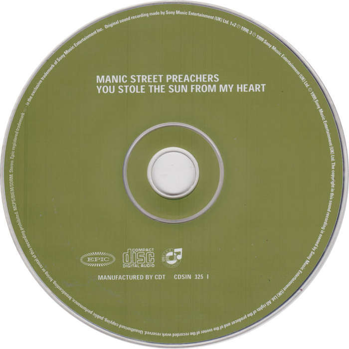 MANIC STREET PREACHERS - You Stole The Sun From My Heart - South African CD Single - CD