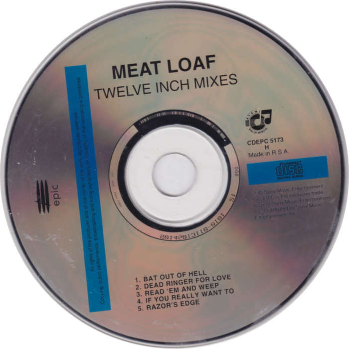 MEAT LOAF - Twelve Inch Mixes - South African CD - CDEPC5173