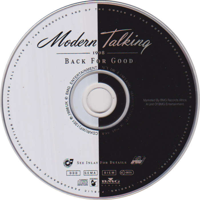 MODERN TALKING - Back For Good - South African CD - CDARI(WF)1301